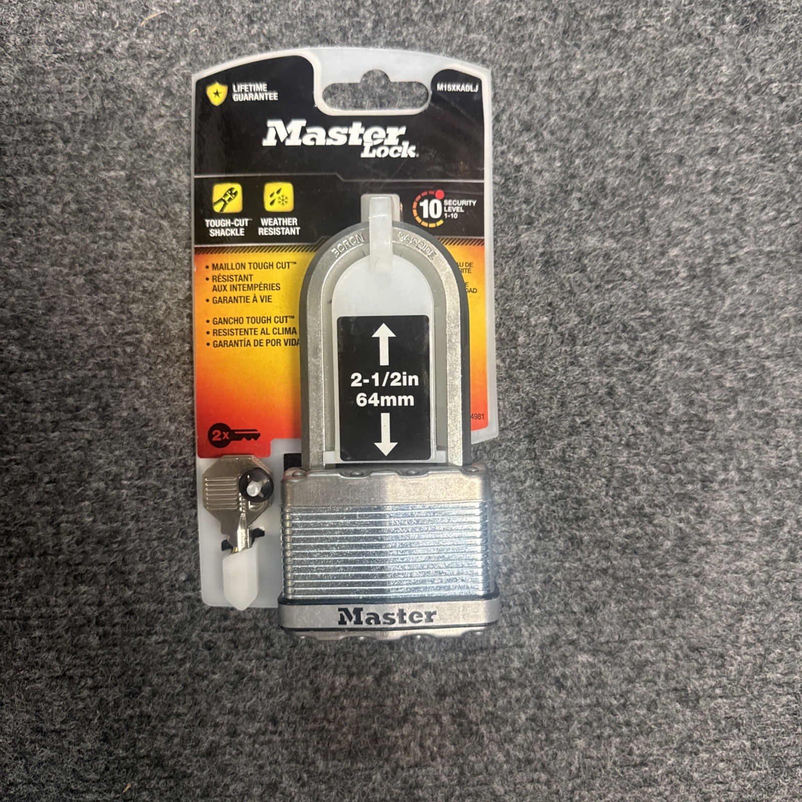 Master Lock M15XKADLJ Weather Resistant Steel Keyed Padlock🔥