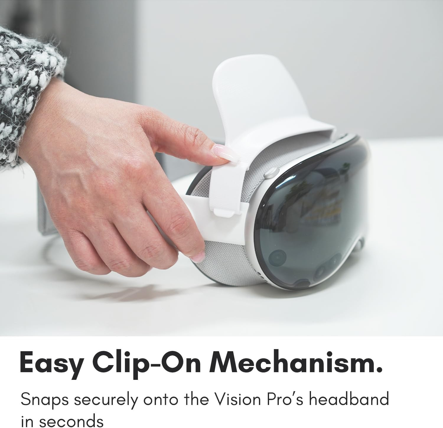 Macally Apple Vision Pro Head Strap - Comfortable for Long Use - Fits in Carry C