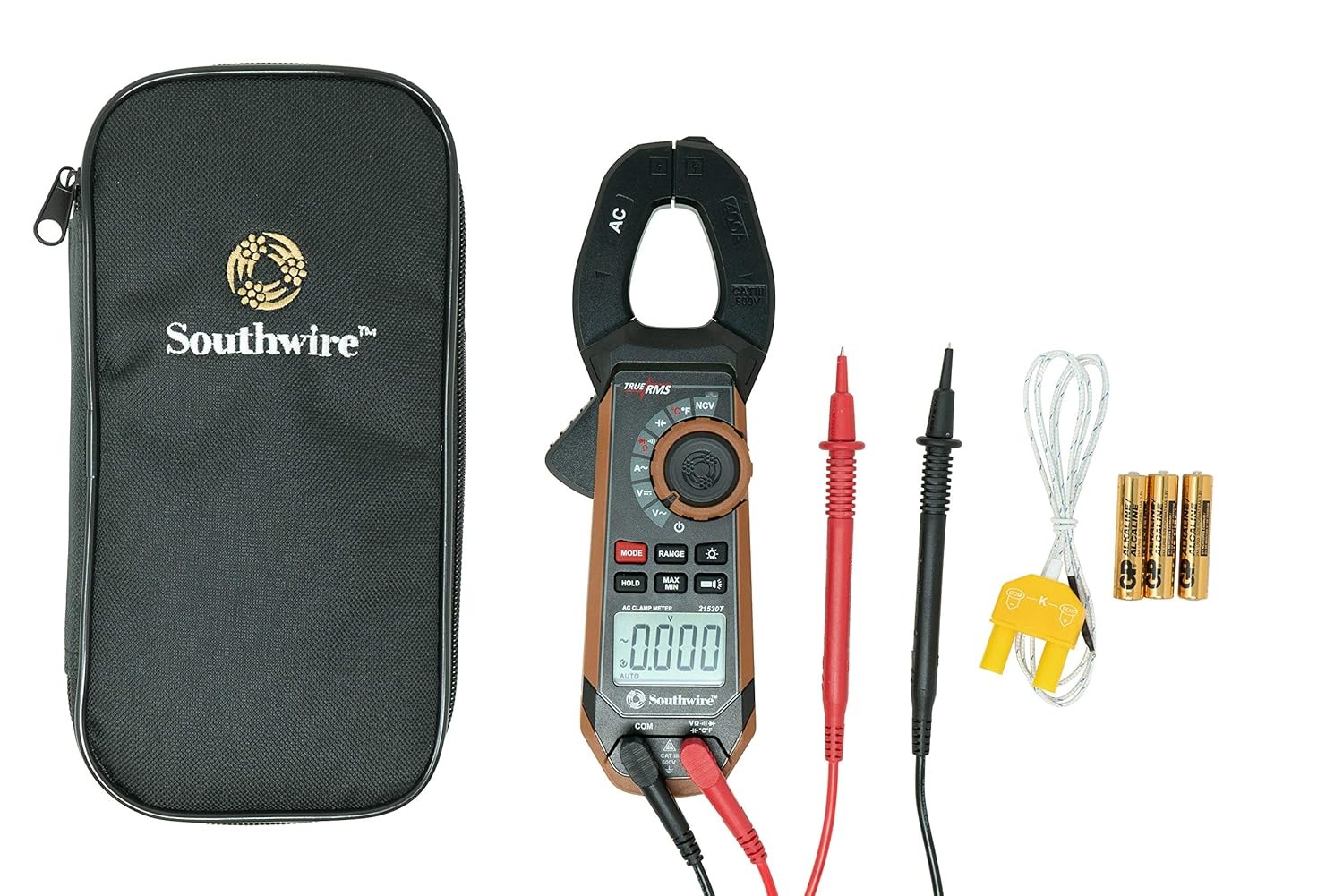 Southwire - 65031640 CLAMP METER, 400A AC/DC 21530T,Black/Brown black Brown