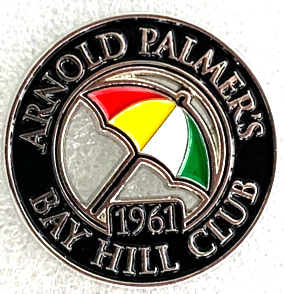 ARNOLD PALMER   BAY HILL GOLF CLUB   1961 CUT OUT COIN  METAL BALL MARKER
