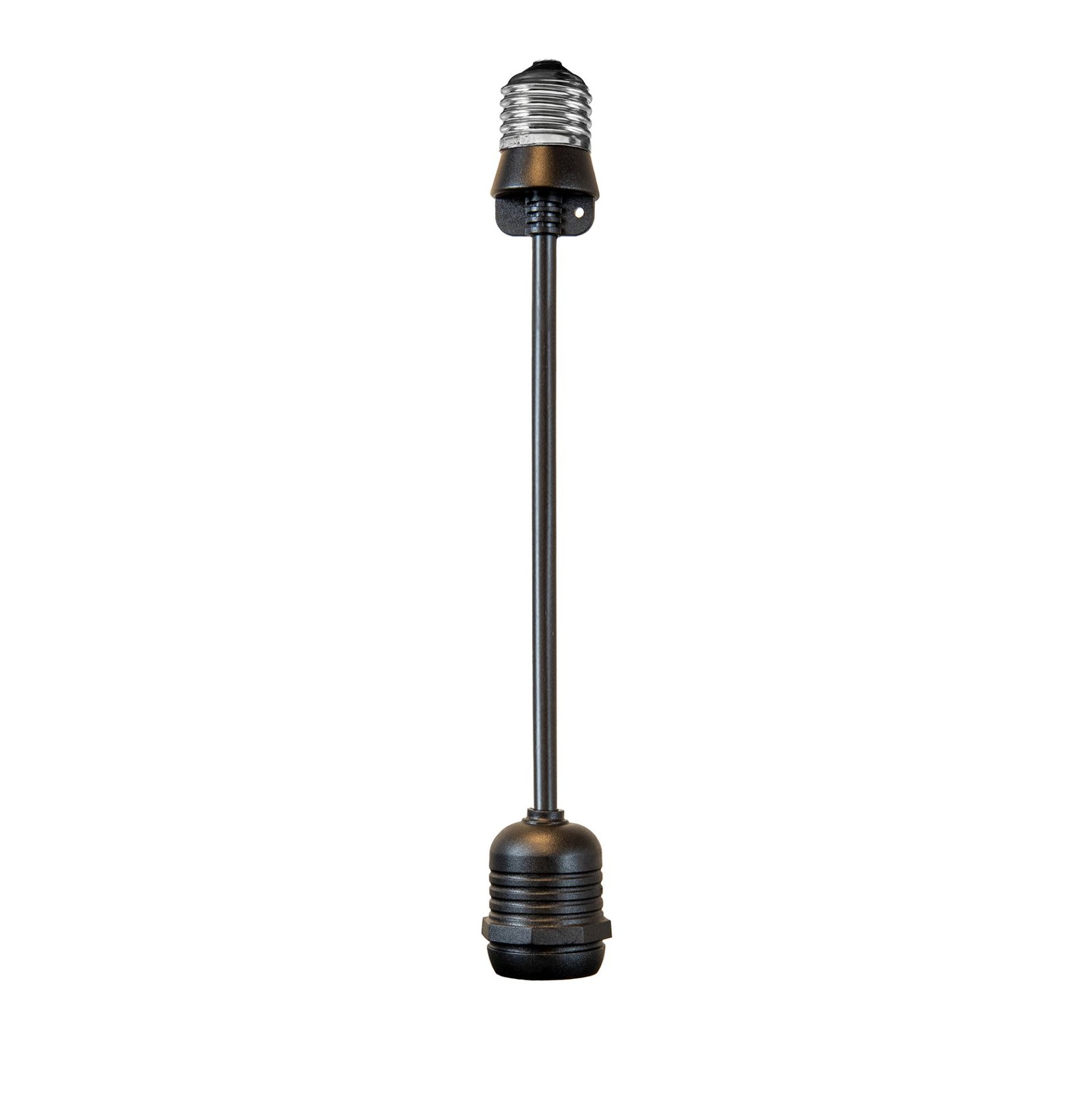Novelty Lights E26 Medium Base Socket Extender, Black Wire