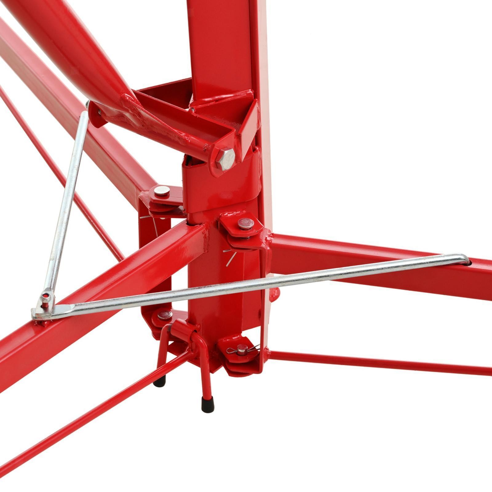 11' Drywall Panel Hoist with Rolling Casters - Lockable Construction Lift