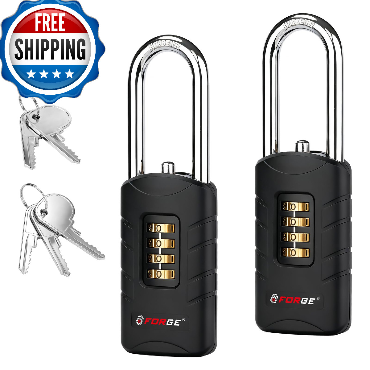 Forge 4-Digit Combination Padlock Backup Keys Recover Forgotten Code Waterproof