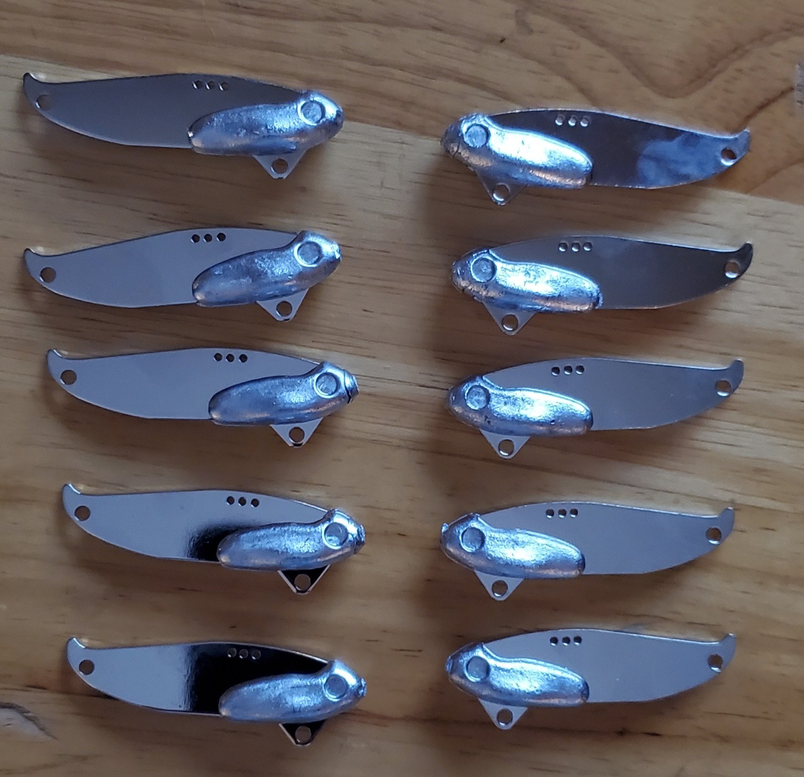 Lot Of 10 Vibrating Blade Bait 3/4 oz. Nickel Plated