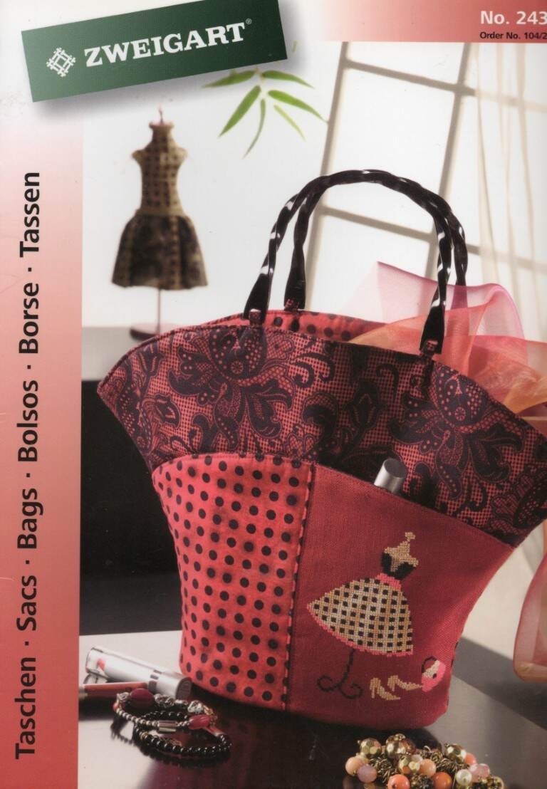 NOS!!! CROSS STITCH ZWEIGART BAGS & PATTERNS FOR PURSES CUTE!!!