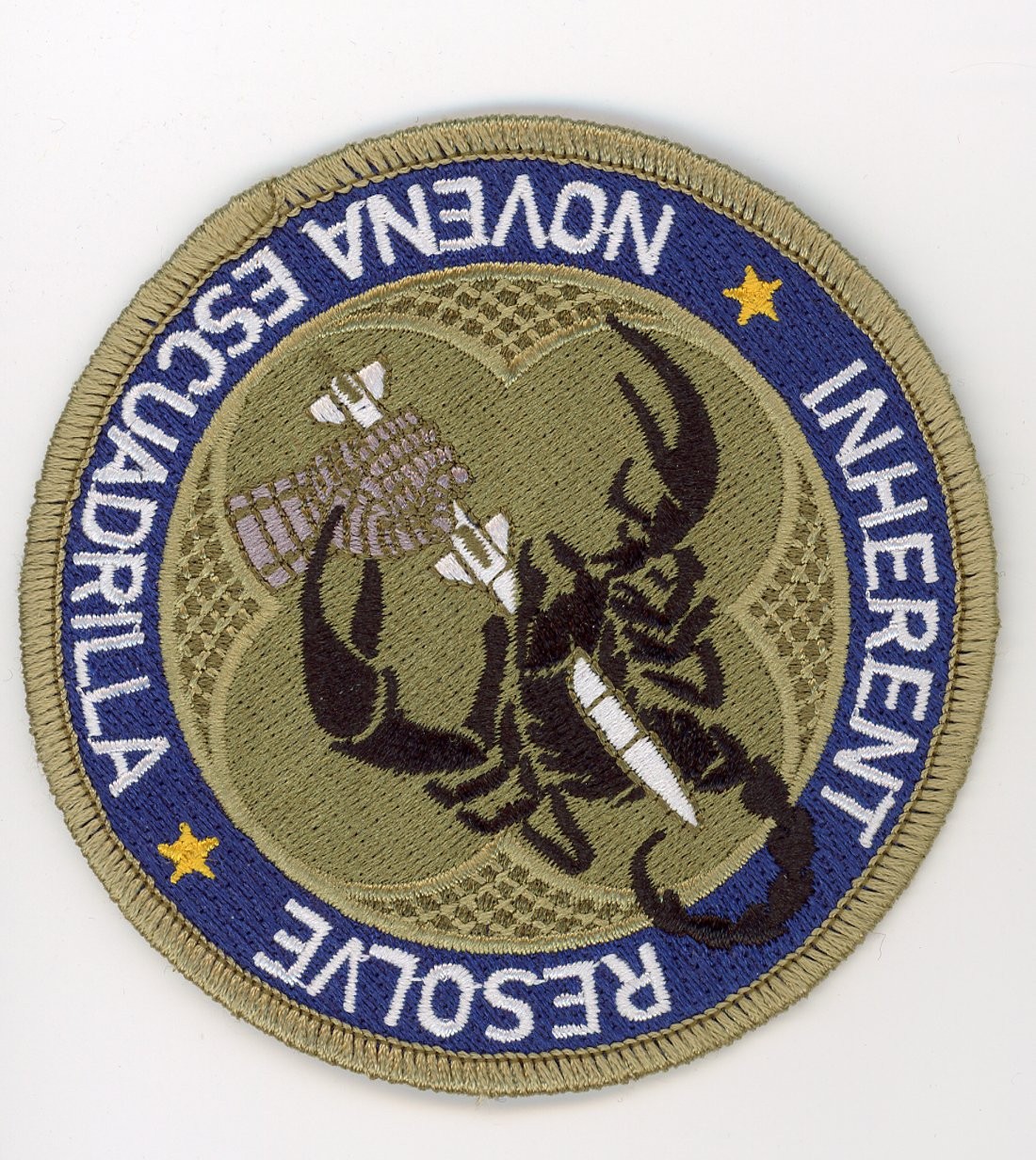 PATCH SPAIN NAVY 9th SQDN AV-8B HARRIER II PLUS INHERENT RESOLVE IRON ON