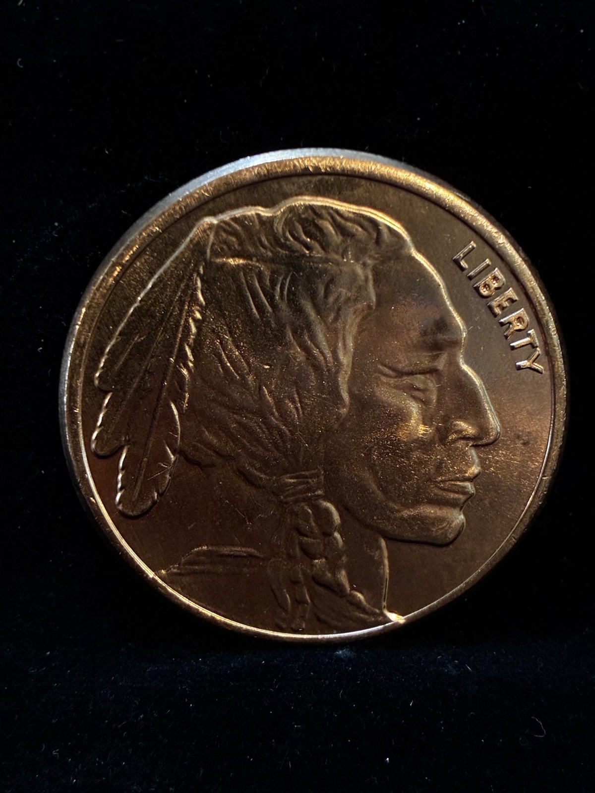 1 oz AVDP Copper Round BUFFALO NICKEL design .999 Fine, BU
