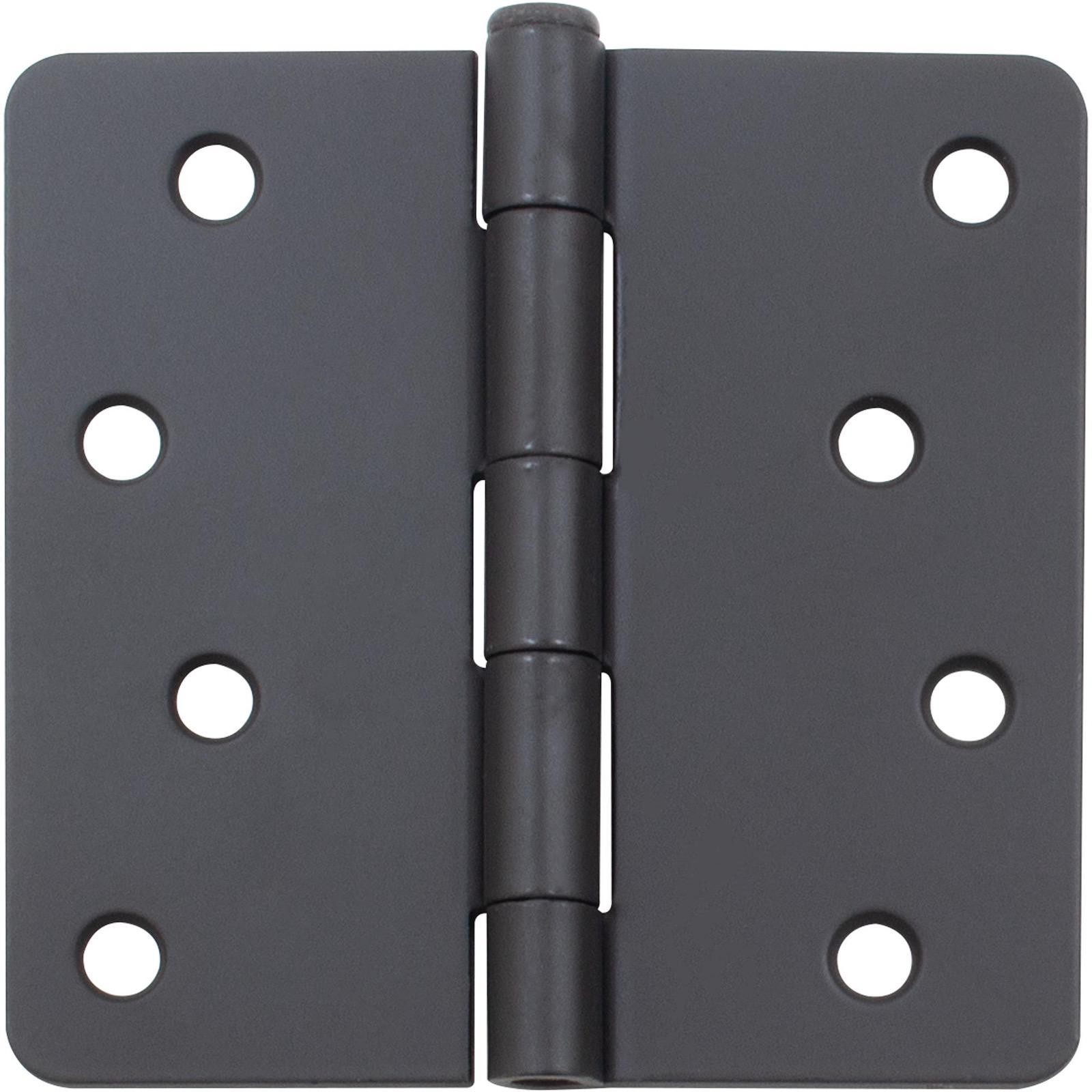 Standard Hinge, 4 Inches, 1/4" Radius Corner, Bulk Pack (100 Each), Matte Black