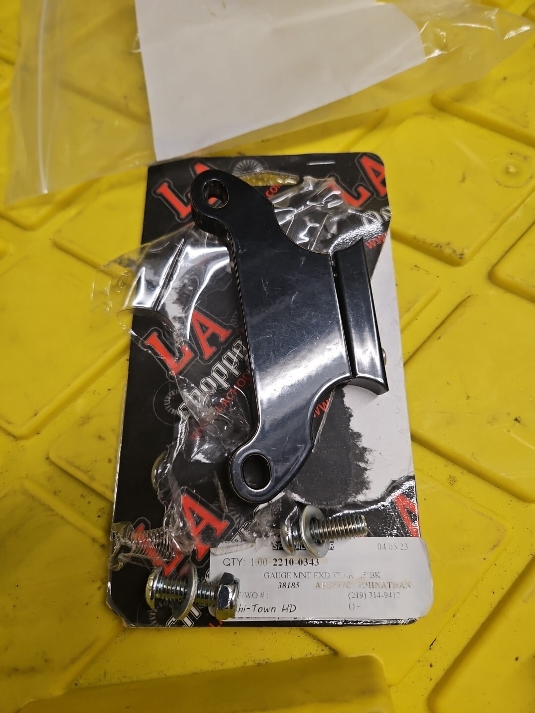 La Choppers Tbar Gauge Mount 2210-0343