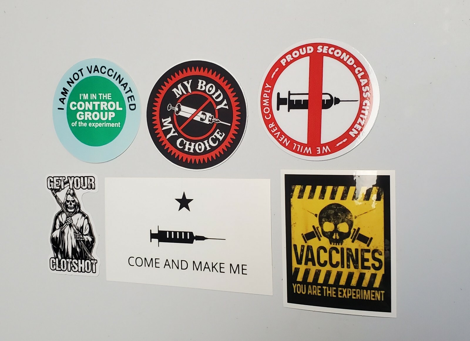Vaccine Salesman 💉 ARREST FAUCI VARIETY PACK LOT OF 3 stickers