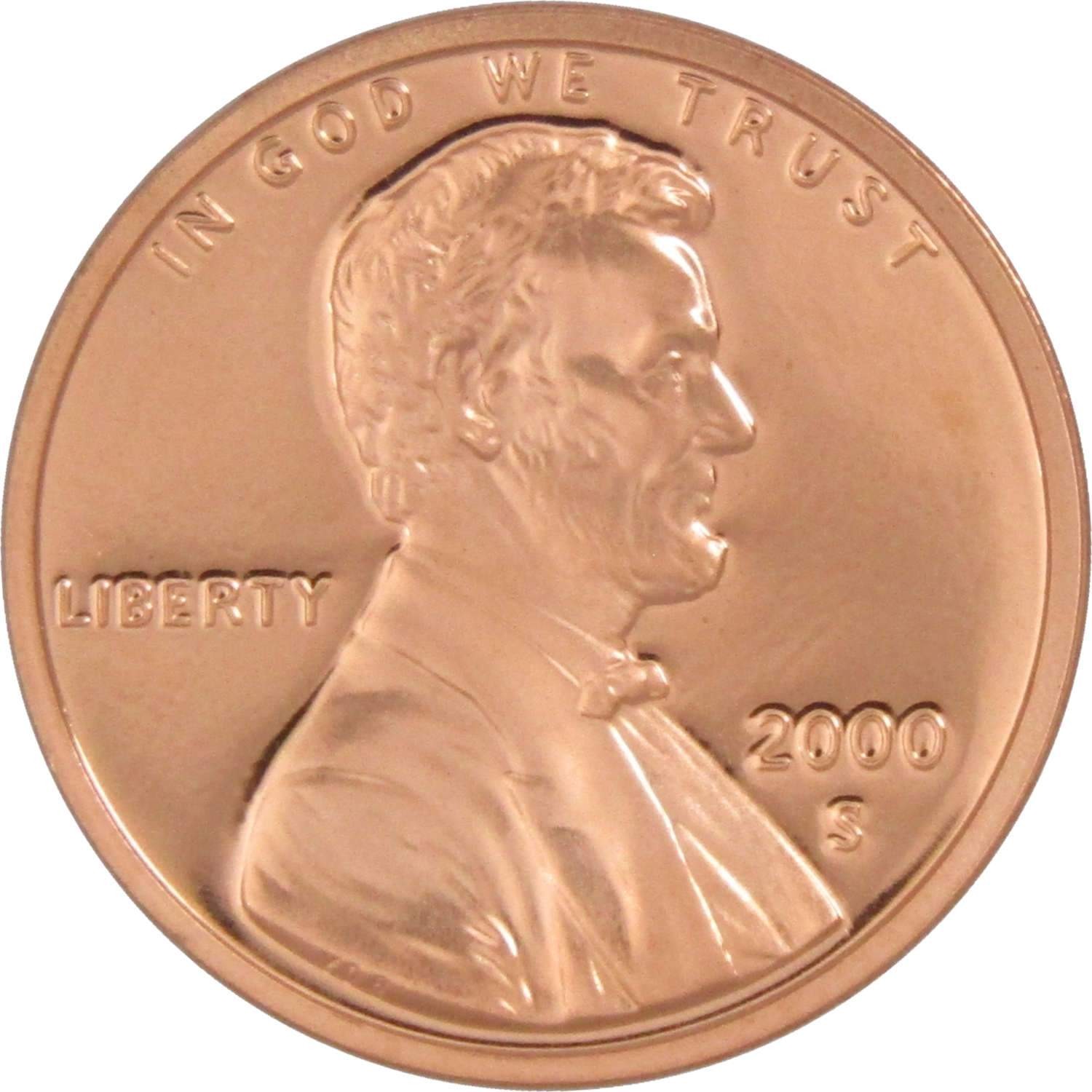 2000 S Lincoln Memorial Cent Choice Proof Penny 1c Coin Collectible