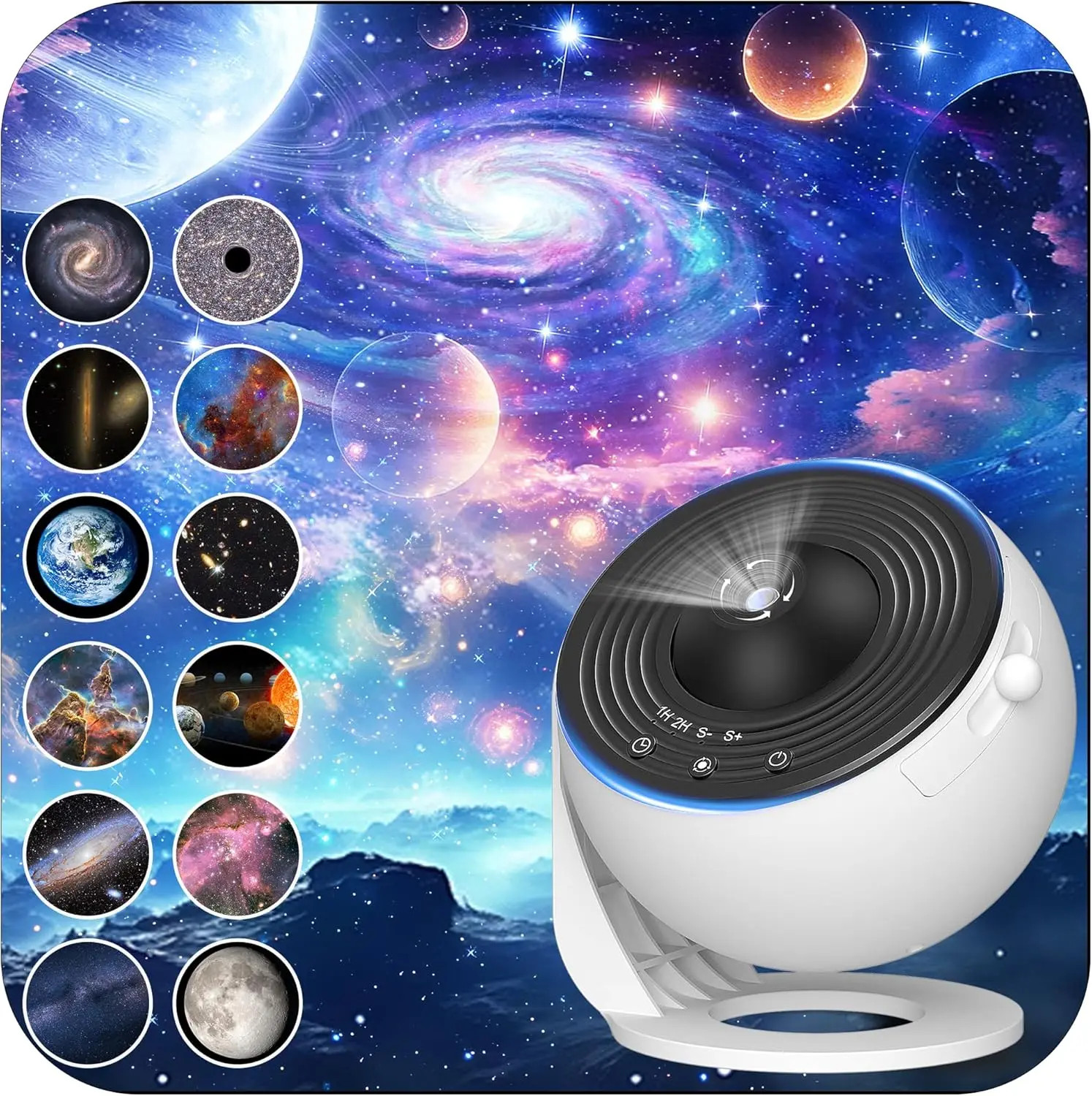 Projector for Bedroom, HD Image Star Projector, Adjustable Galaxy Light Knob