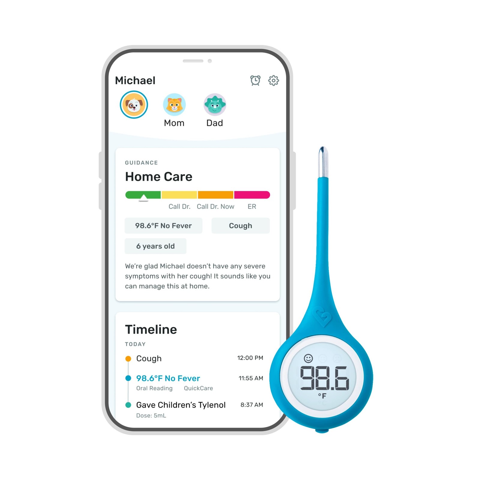 Kinsa Smart,Fever, Digital Medical Baby, Kid and Adult Termometro - Accurate,...