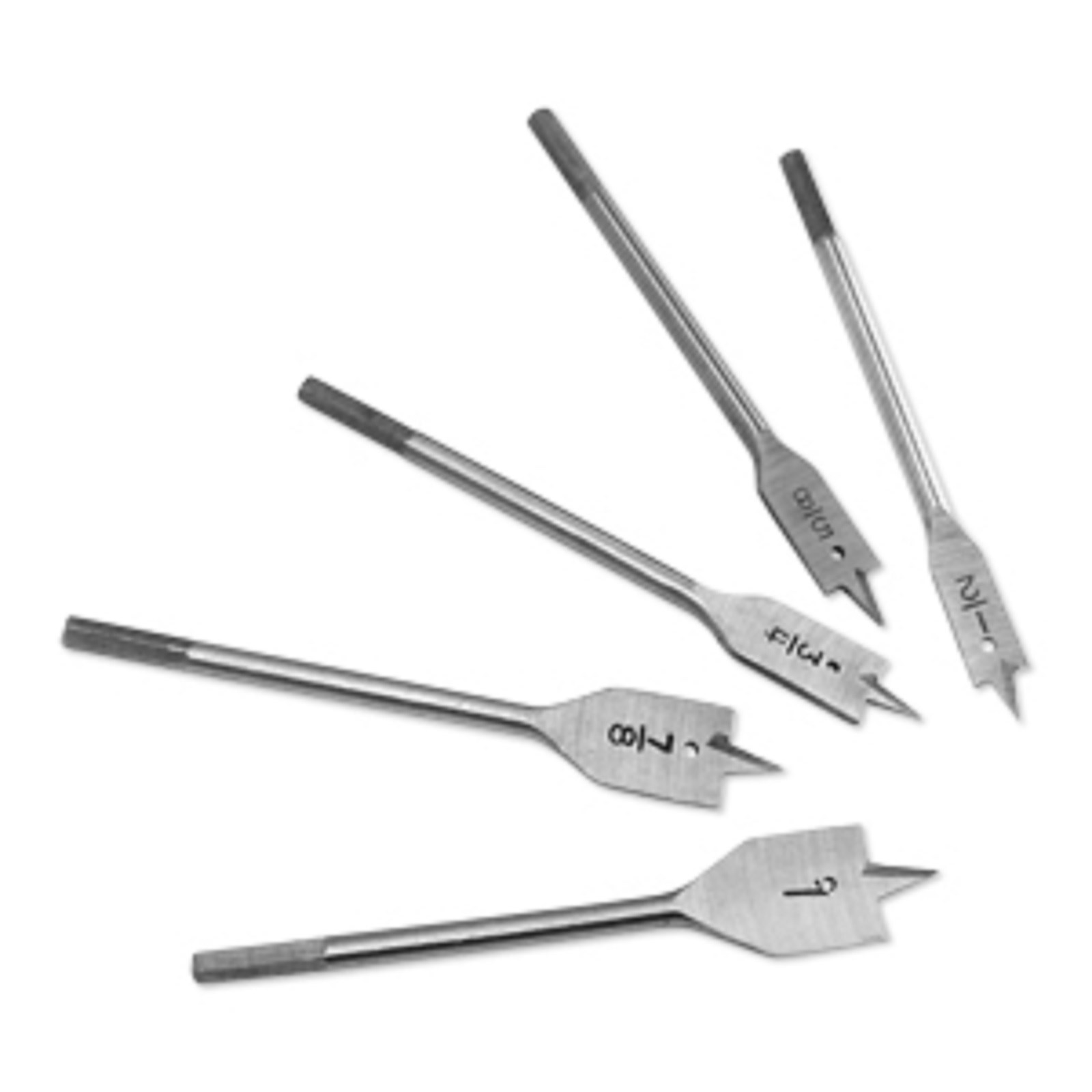 6pc 6"  SPADE / PADDLE FLAT WOOD BORING BIT SET 3/8" - 1"