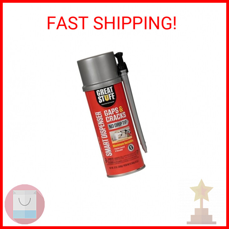 Great Stuff 99108824 Smart Dispenser Gaps & Cracks, Cream, 12 Ounce