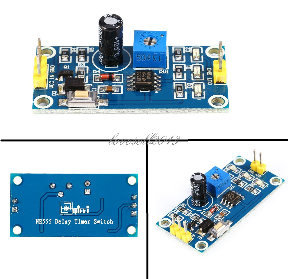 DC 5-12V Delay Relay Shield NE555 Timer Switch Module 0-150 Second Adjustable