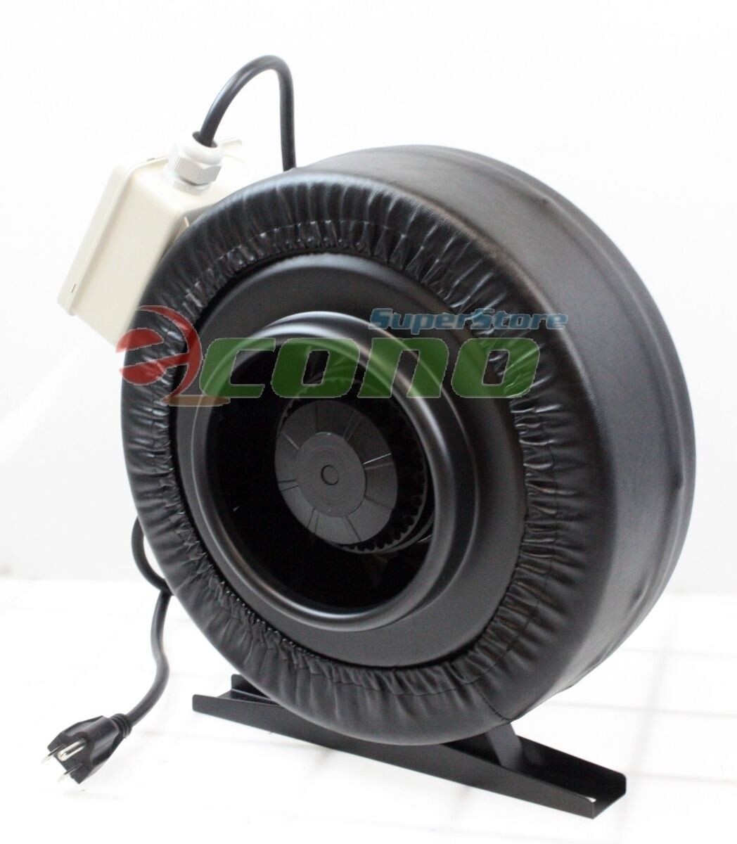 6" Carbon Filter Inline Fan Air Blower Speed Controller Hydroponic Odor Scrubber