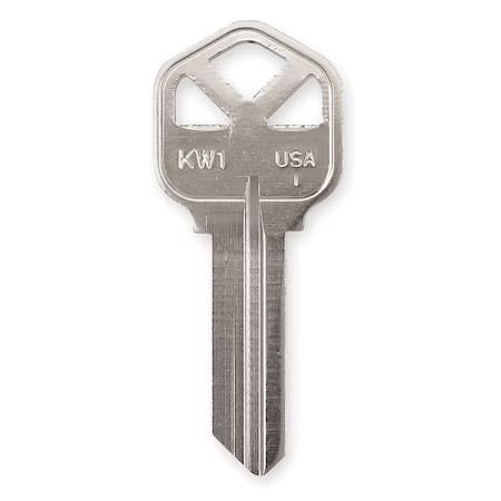 Kaba Ilco Kw1-Np Key Blank, Nickel, Type 1176, 5 Pin, Pk50