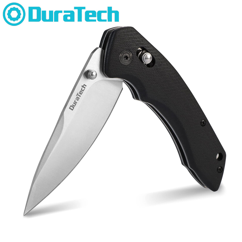 DURATECH Folding Pocket Knife EDC Pocket Knife Drop Point Blade Knife G10 Handle