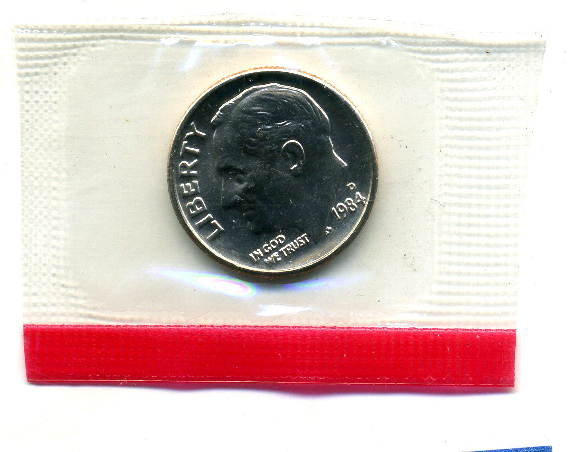 1984 D BU ROOSEVELT DIME BRILLIANT UNCIRCULATED US GOVERNMENT SEALED COIN  #3465