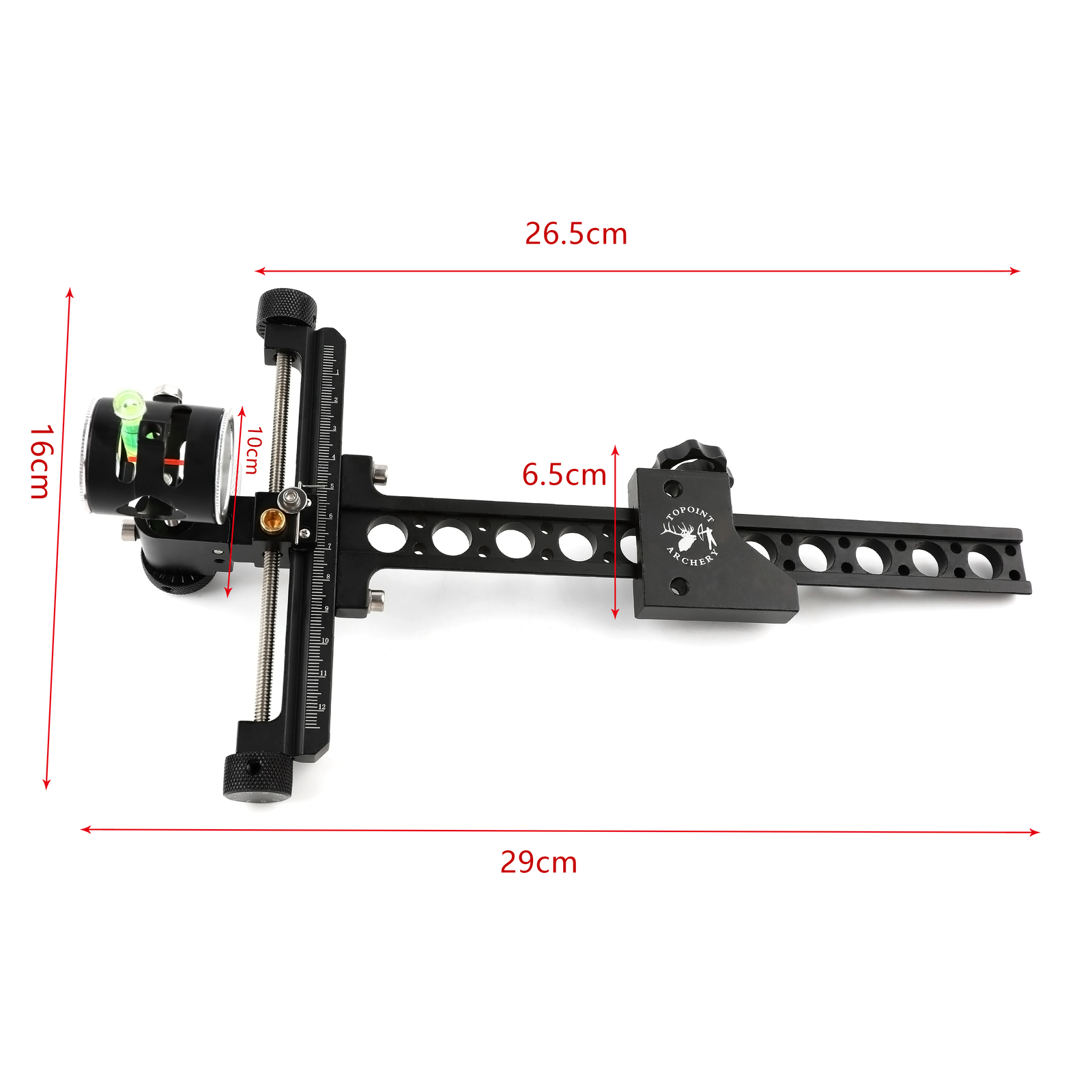 Compound Bow Sight Single Pin 4X Lens 0.059" Micro Adjust Archery Hunting Shoot