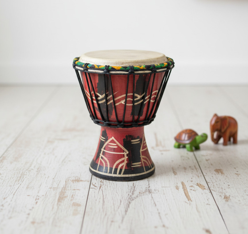 Djembe Drum African Drum Junior size Handmade Folk Drum Children Size