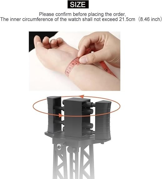 Single Automatic Watch Winder Adjustable Rotation Timer Shutoff Self Winding Cas