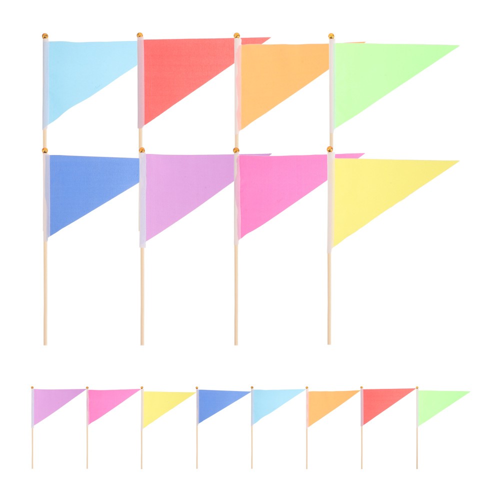 16pcs Marker Flag, Triangular Yard Flags for Garden Surveying and Dog Training,