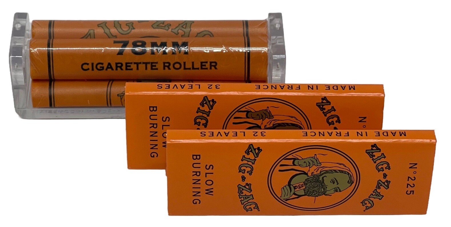 Zig Zag AUTHENTIC Cigarette Roller W/ 2 Packs Papers 78mm/ 1.25" *FREE SHIPPING*