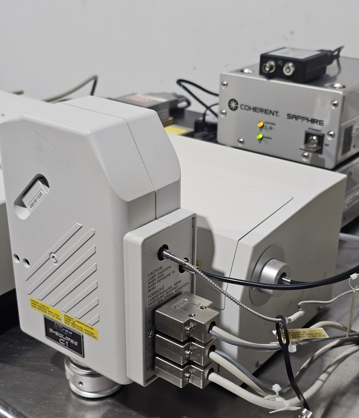 Nikon D-Eclipse C1 Confocal Microscope System w/Coherent Sapphire Laser Unit