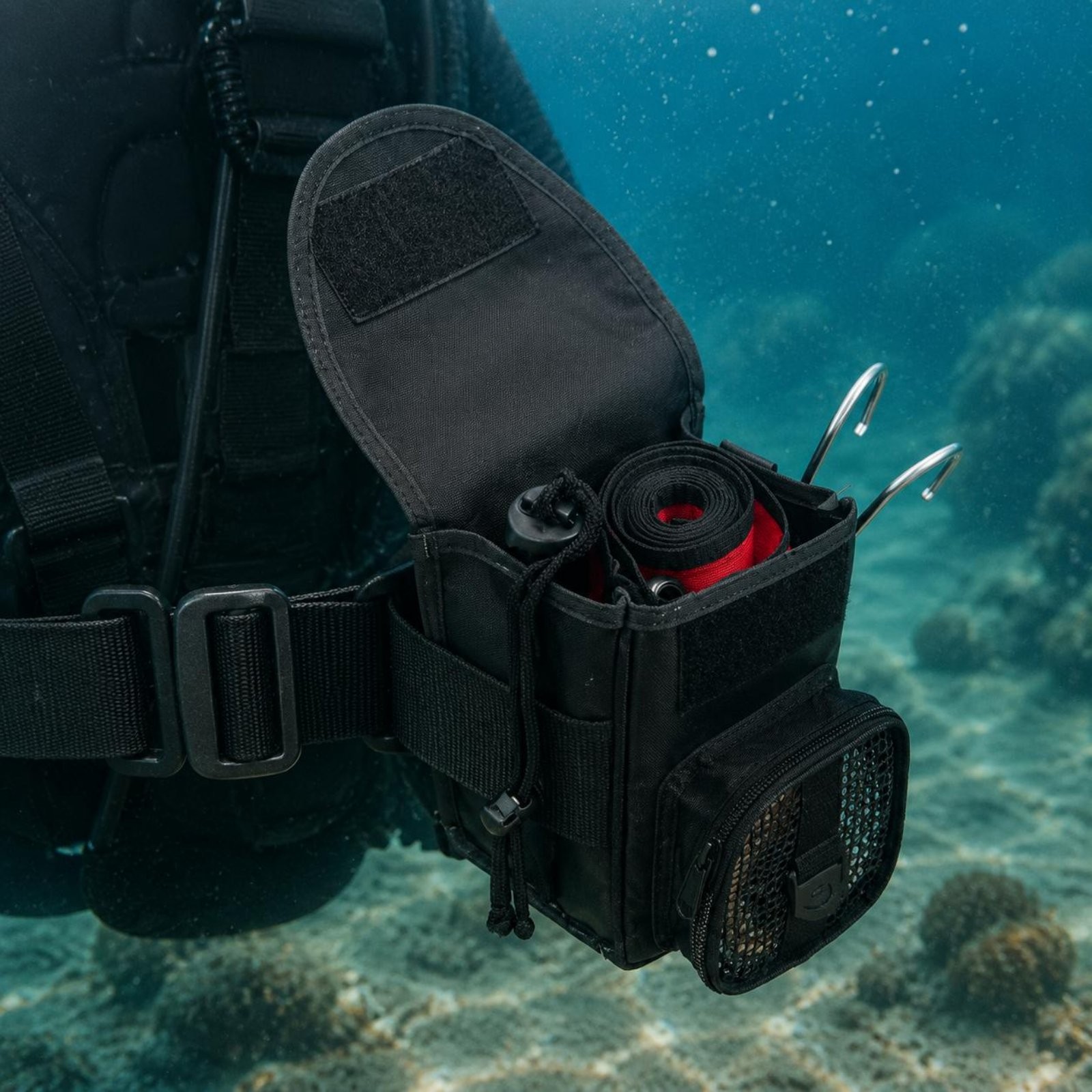 Side Mount Dive Pouch Waterproof Side Mount Pouch Portable for Divers