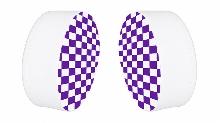 26" Purple/White CHECKERED Fuel Tank Covers for Tanks that are 26" Diameter