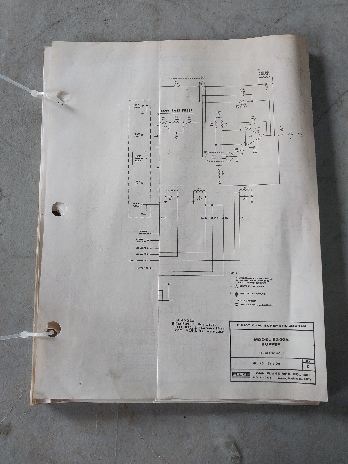Original Fluke 8300A schematics