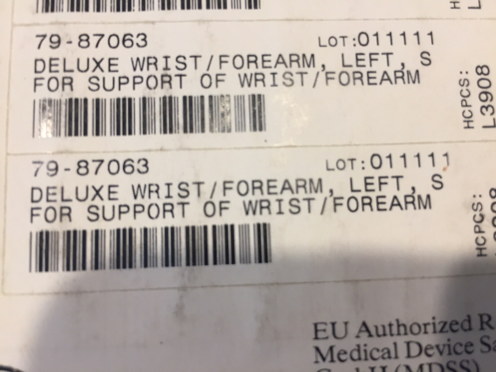 Procare DJO Deluxe Wrist Forearm Support, Left, Small, 79-87063