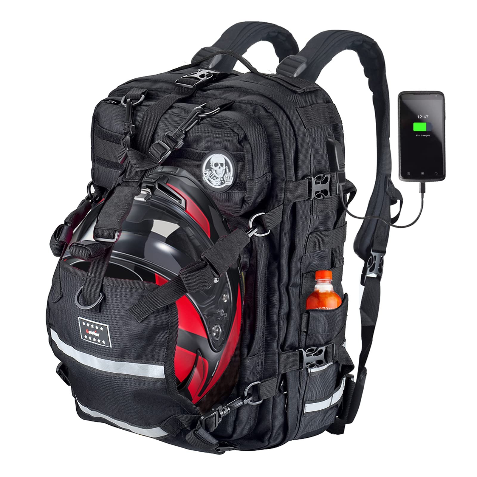 Goldfire Motorcycle Helmet Backpack Waterproof Large Capacity Hiking Backpack...
