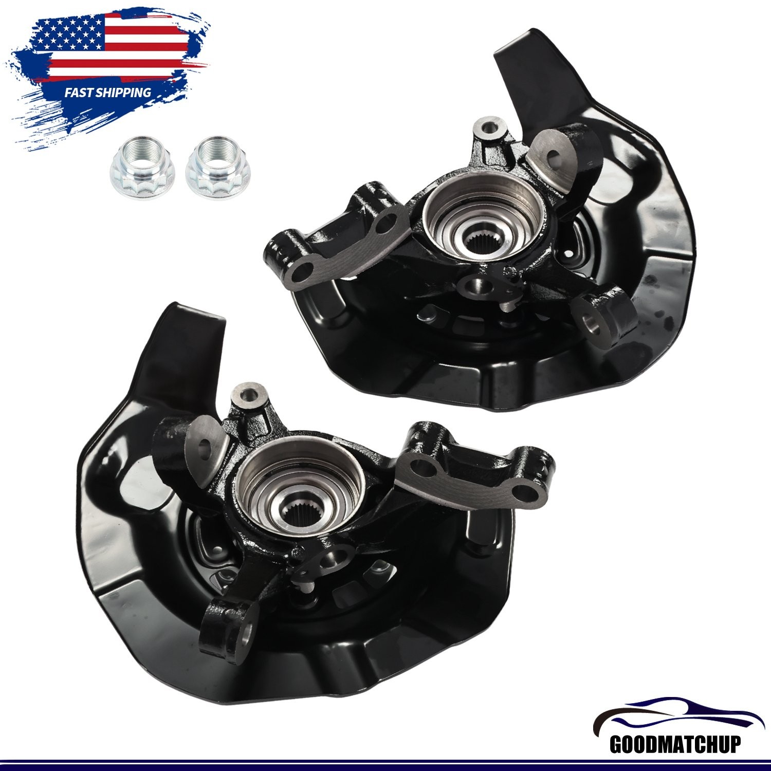 Front Steering Knuckles Wheel Bearing Hub for 2004-07 Toyota Highlander 3.3L AWD