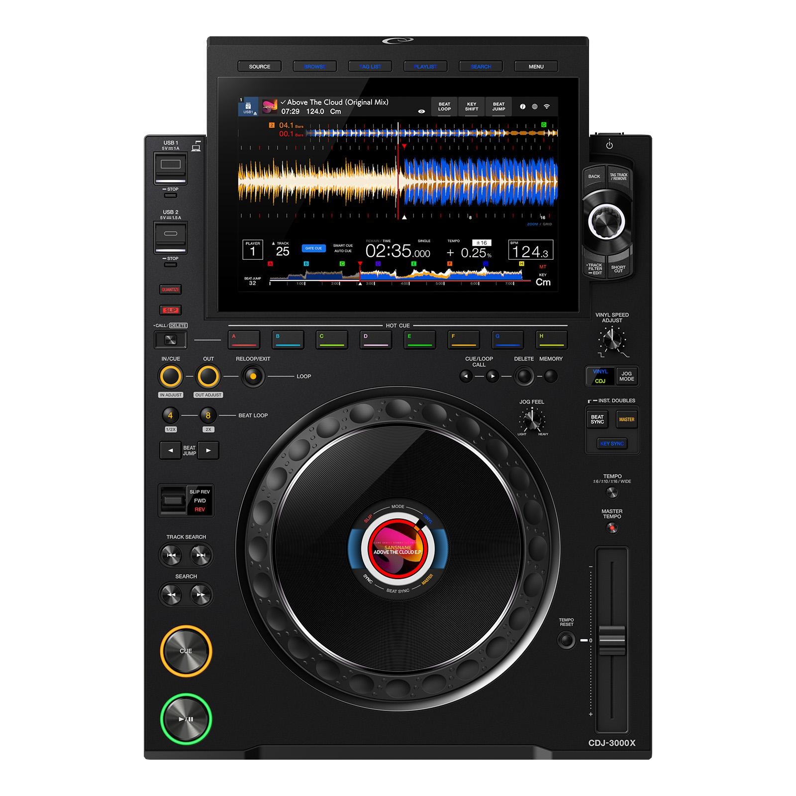 AlphaTheta CDJ-3000X Flagship DJ Player 2-Pack with Hard Cases