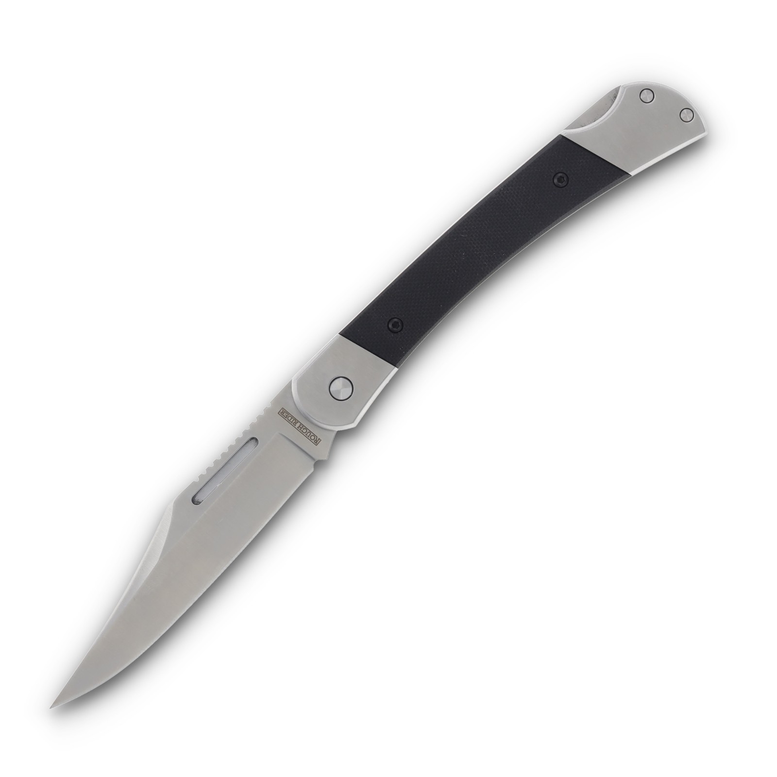 Rough Rider Large 9" Classic Lockback Folding Knife - Black G10 Handles - 110