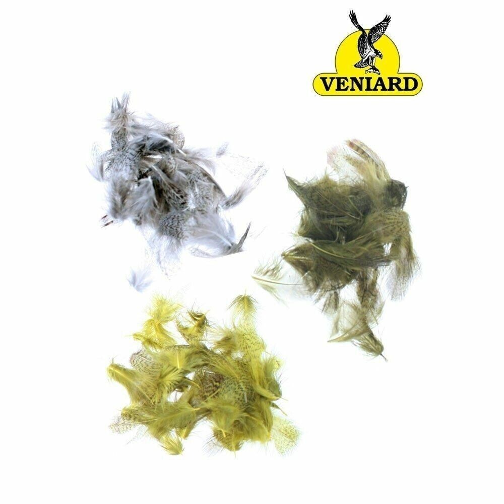 Veniard English Partridge Grey Neck Hackles 1g pack