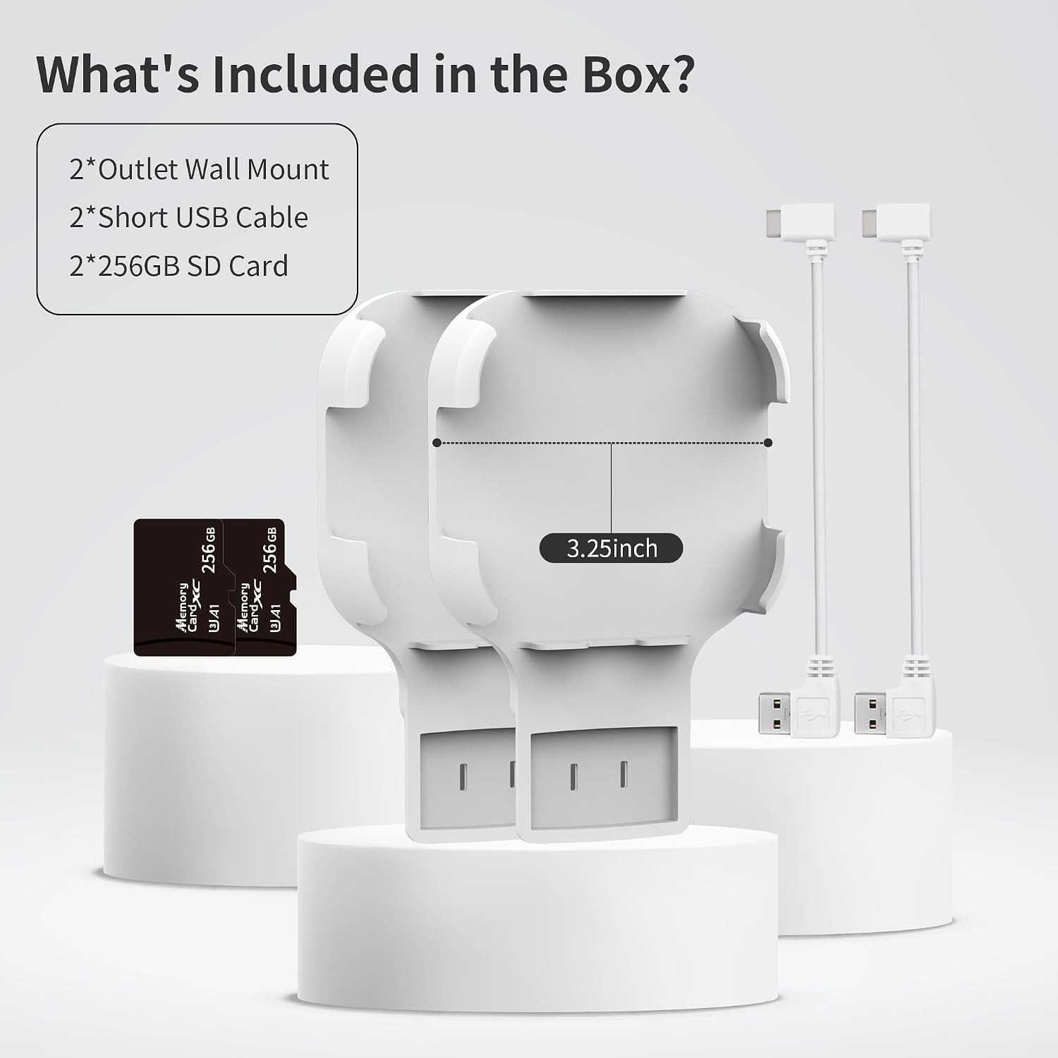 256GB Microsd Card & Wall Mount for Blink Sync Module XR with Short Cable