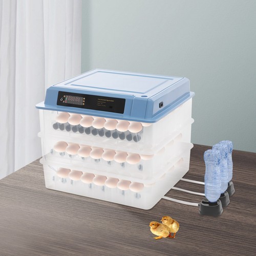 192 Eggs Digital Incubator Automatic Turning Temperature Control Chicken Duck