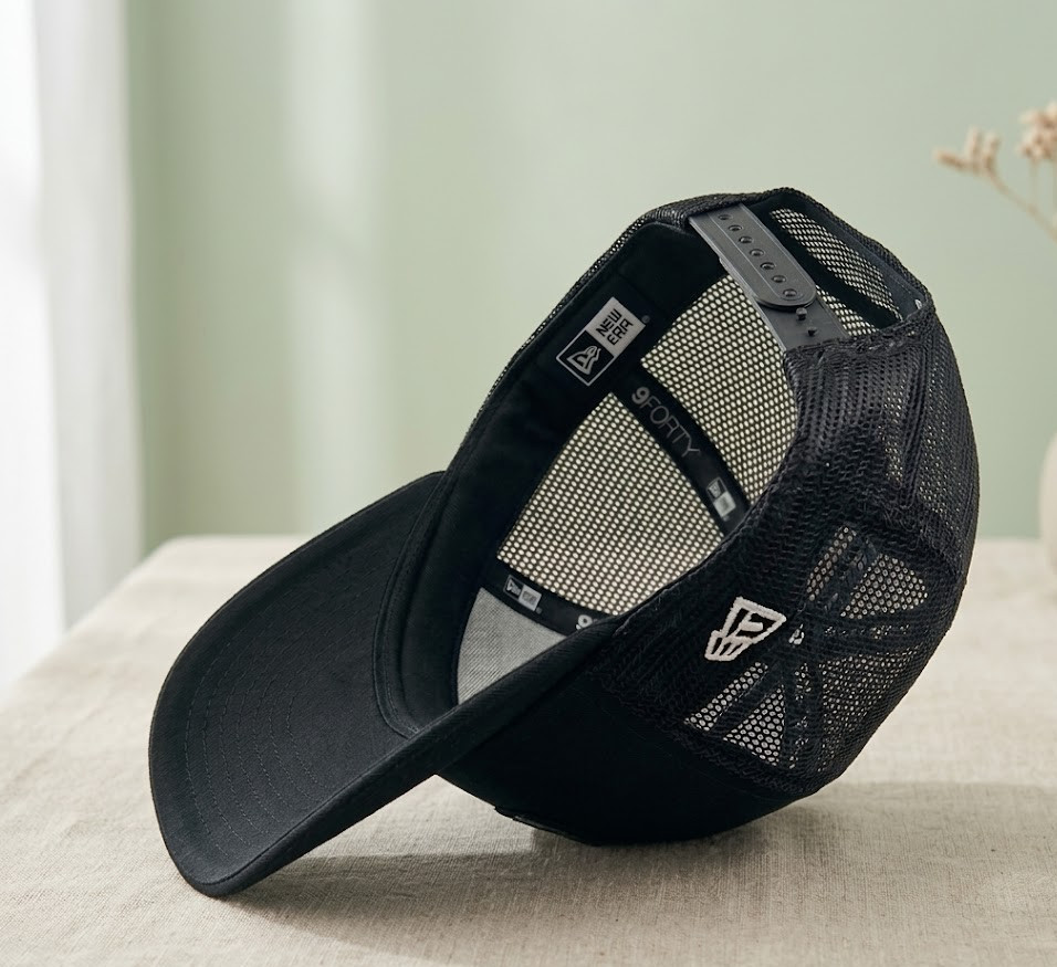 Mack Embroidered Logo Trucker Hat Black Mesh Adjustable Cap