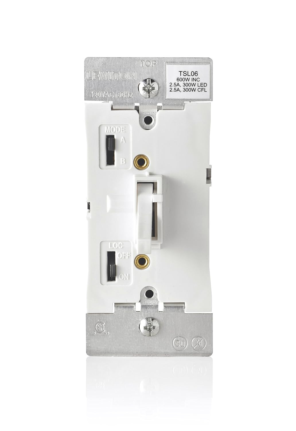 Toggle Slide Dimmer Switch for Dimmable LED, Halogen and Incandescent Bulbs, TSL