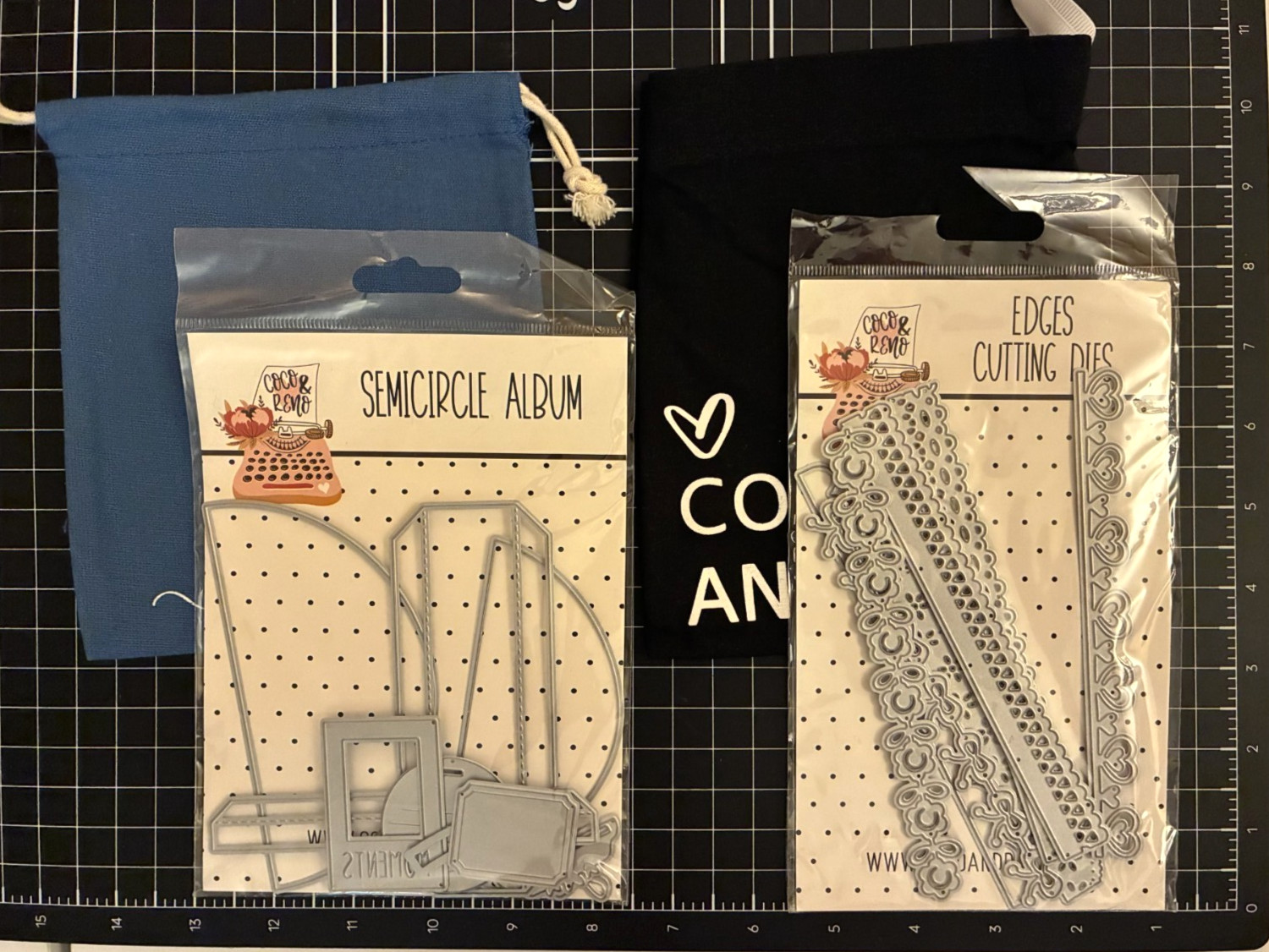 Coco & Reno Cutting Dies EDGES or SEMI CIRCLE ALBUM Sets