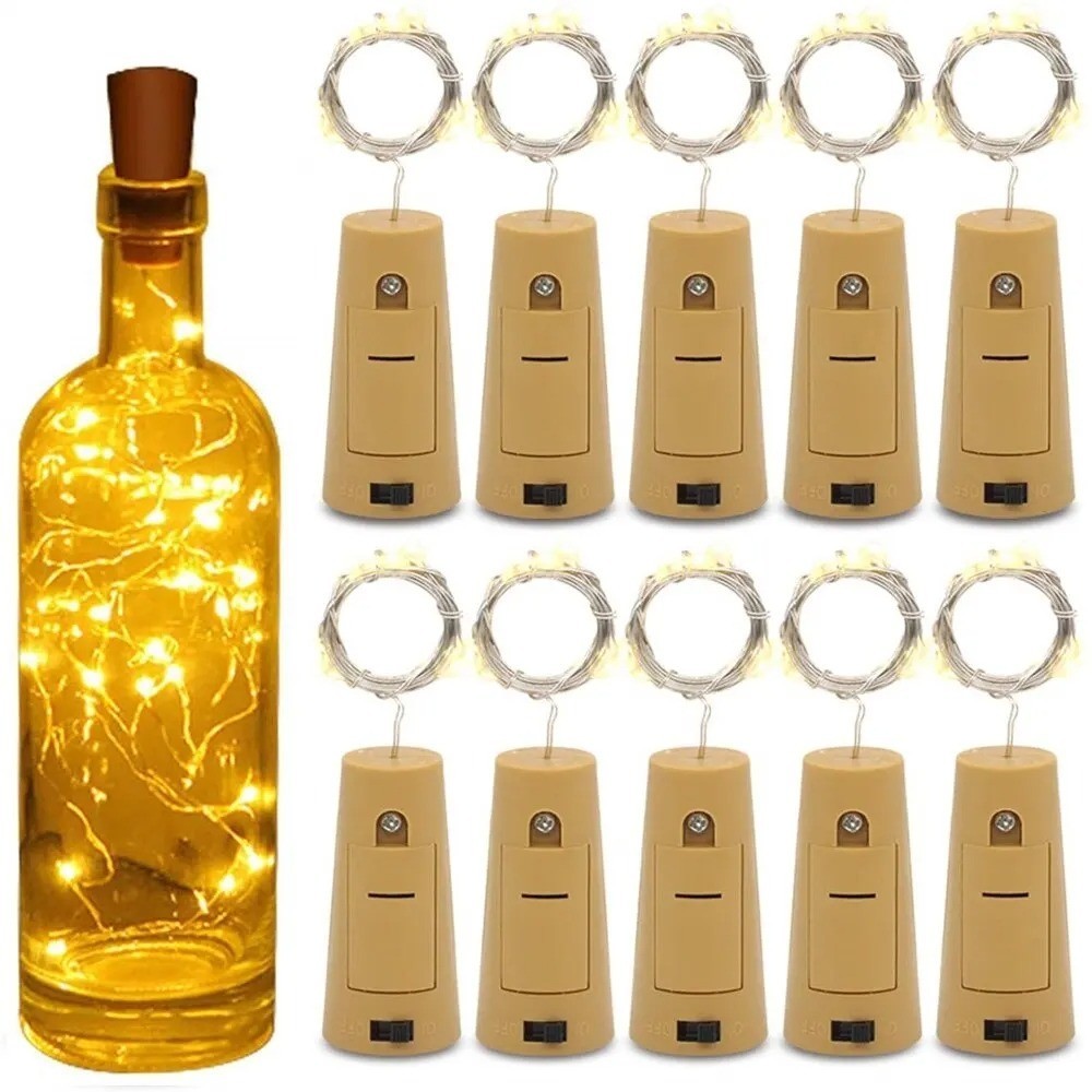 LED Wine Bottle Cork String Lights 2M Copper Wire Holiday Fairy Lights Original