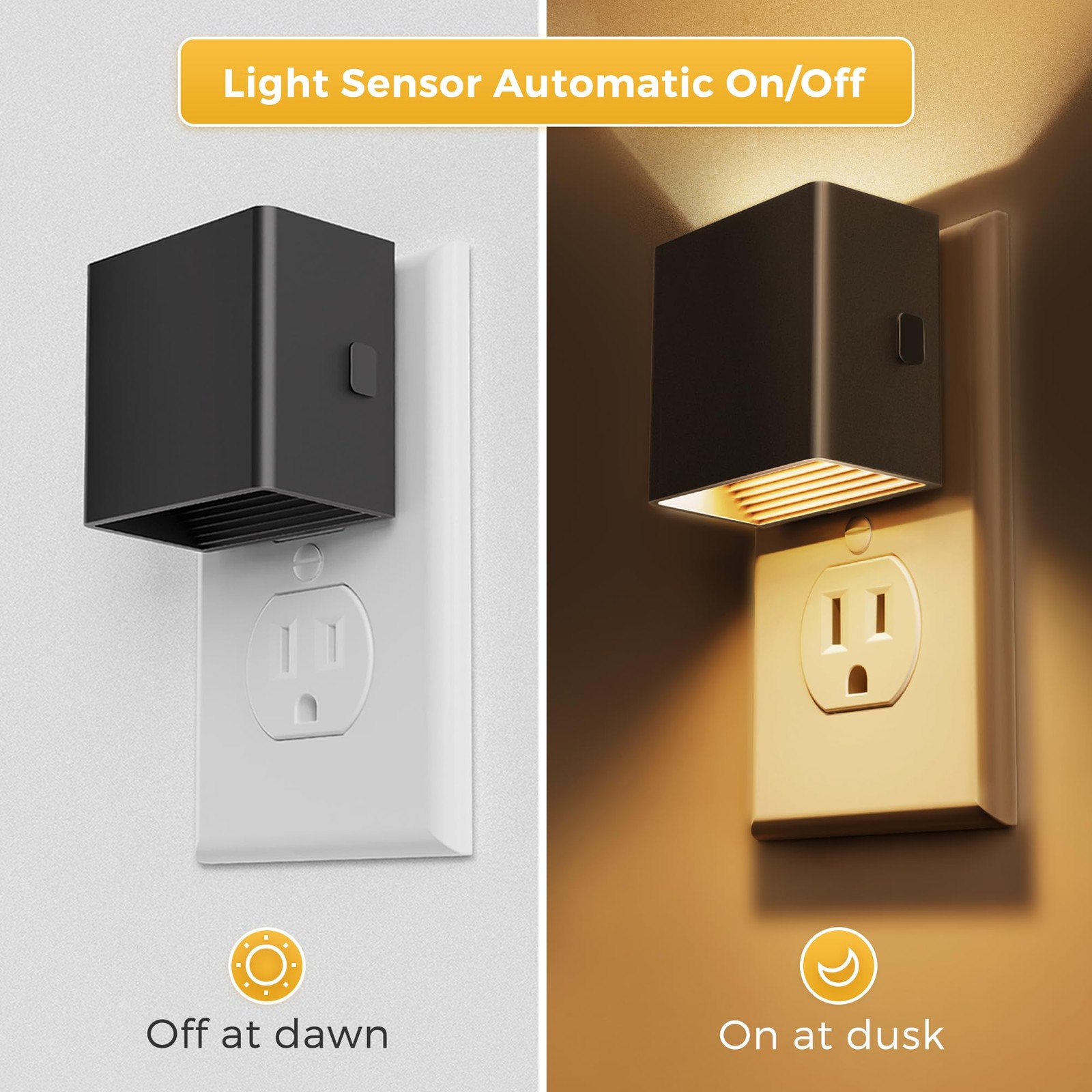 Night Light,Night Lights Plug into Wall,[2-Pack] Dusk to Dawn Sensor,Brightne...