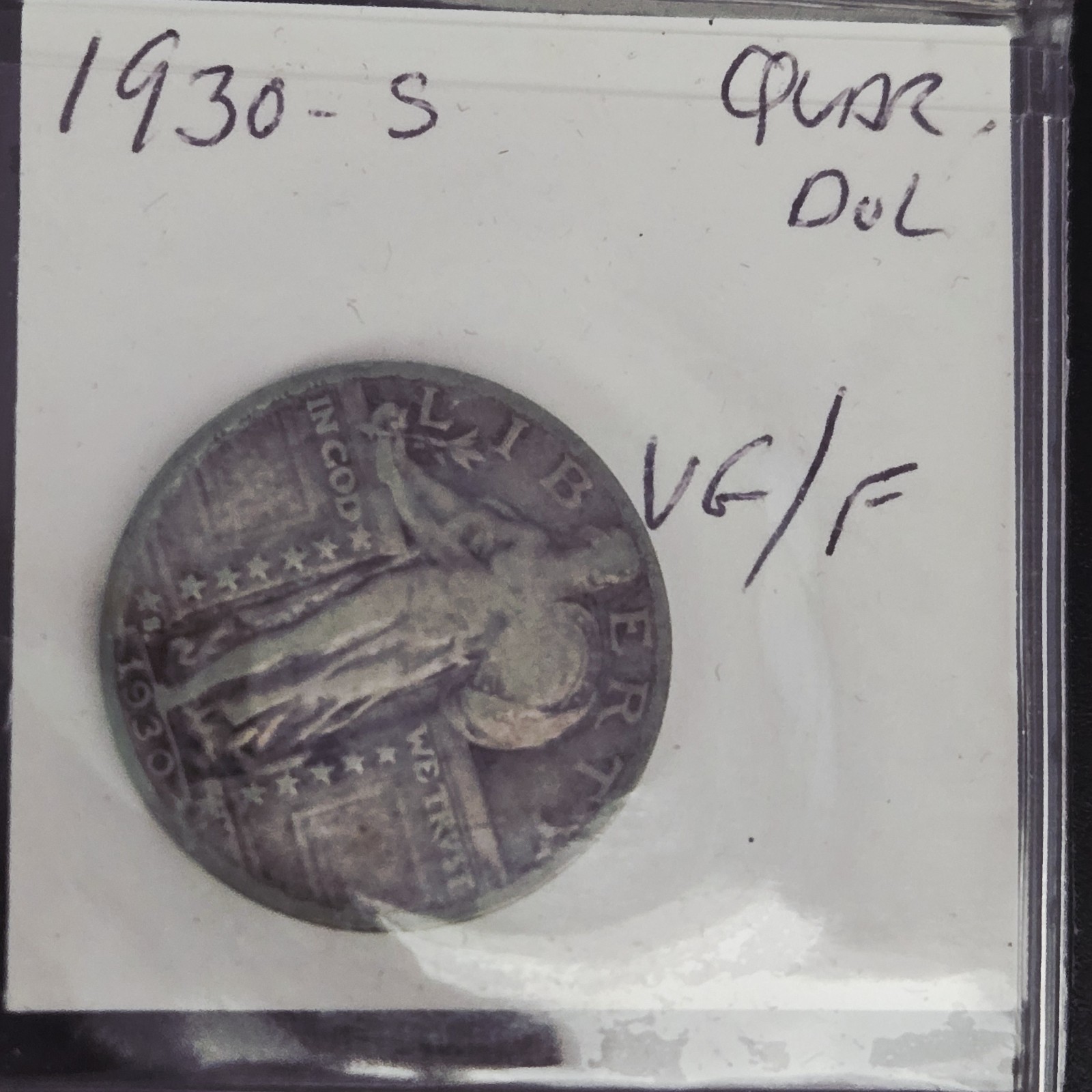 1930-S Standing Liberty Silver Quarter 90% Silver