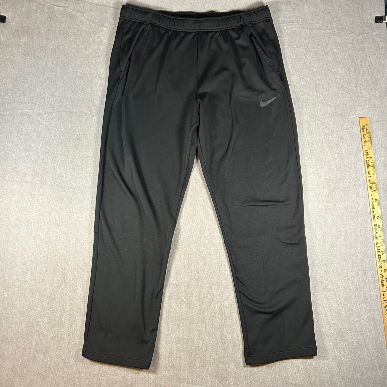 Nike Dri-FIT Training Pants Mens XL Tall Black Standard Fit Athletic Sweats