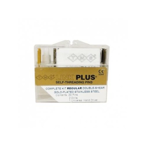 Coltene L-751 TMS Link Plus Gold Plated Double Shear Pins Kit .027" 20/Pk