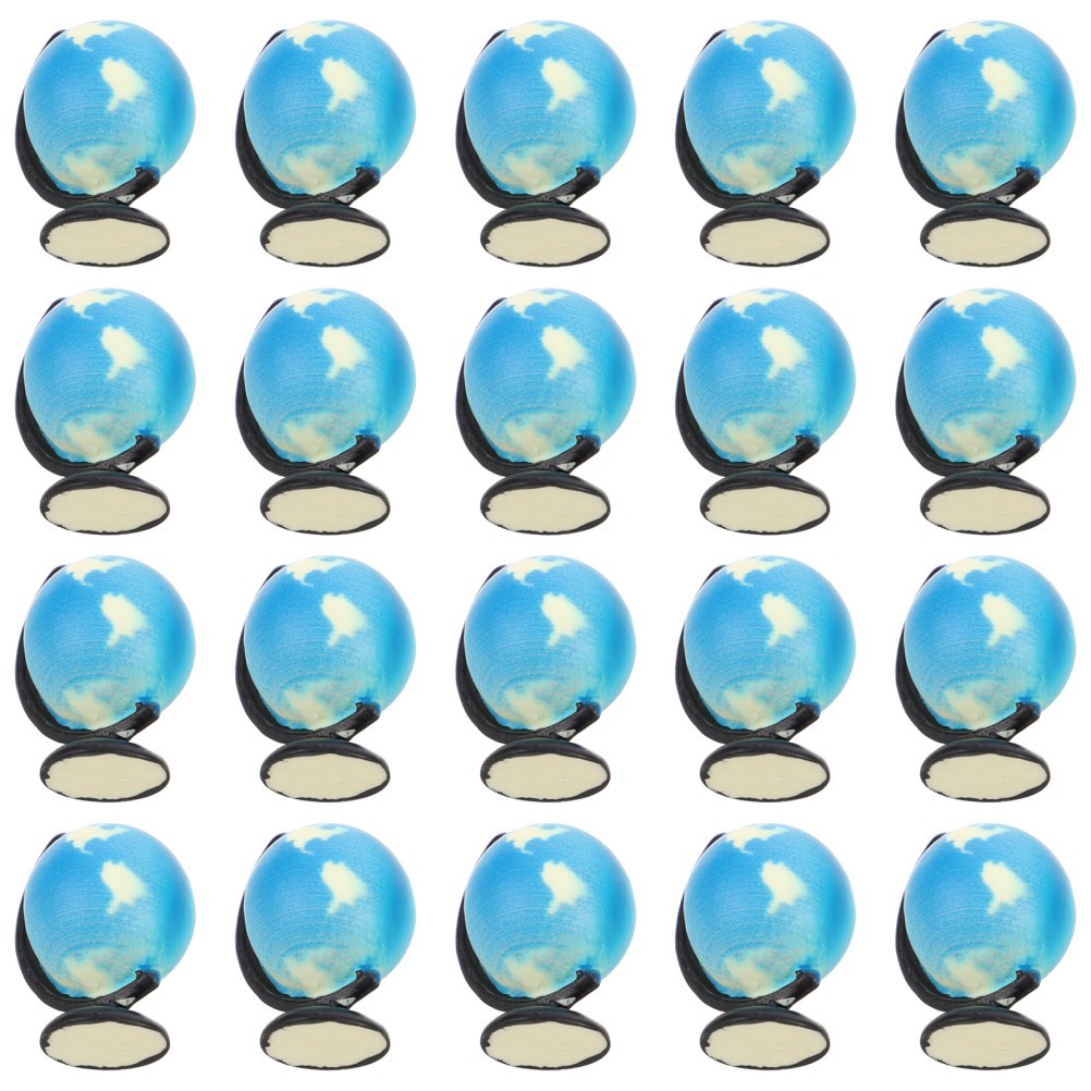 20Pcs Resin Mini Globes for Decor Sky Blue Tiny Globe for Office Desk